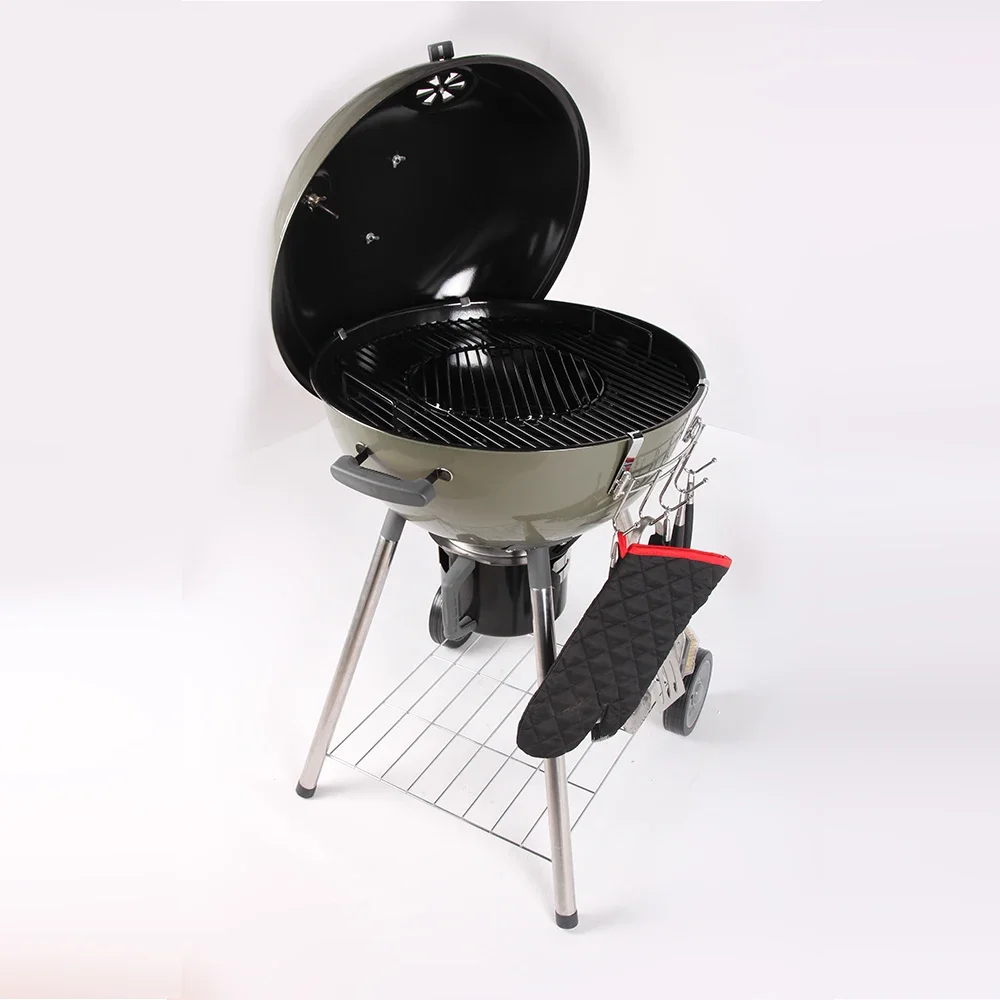 High Quality Party Outdoor Large Charcoal Bbq Grills Round Kettle Barbecue Grill With Removable Ash Catcher