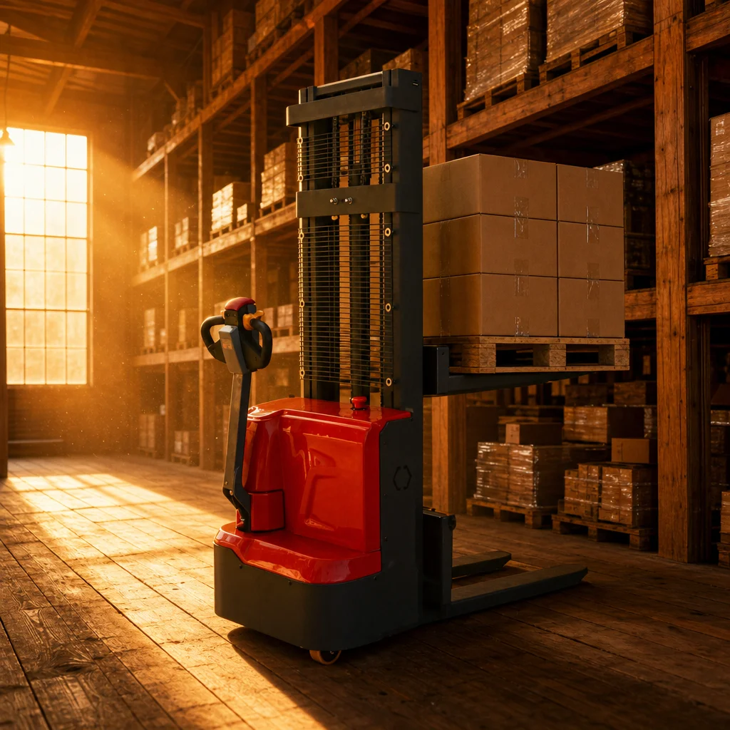 Storage Cargo Lifter Full Electric Stacker 1500kg 3m Mast Pallet Stacker Heavy Duty Narrow Space Logistics Operation