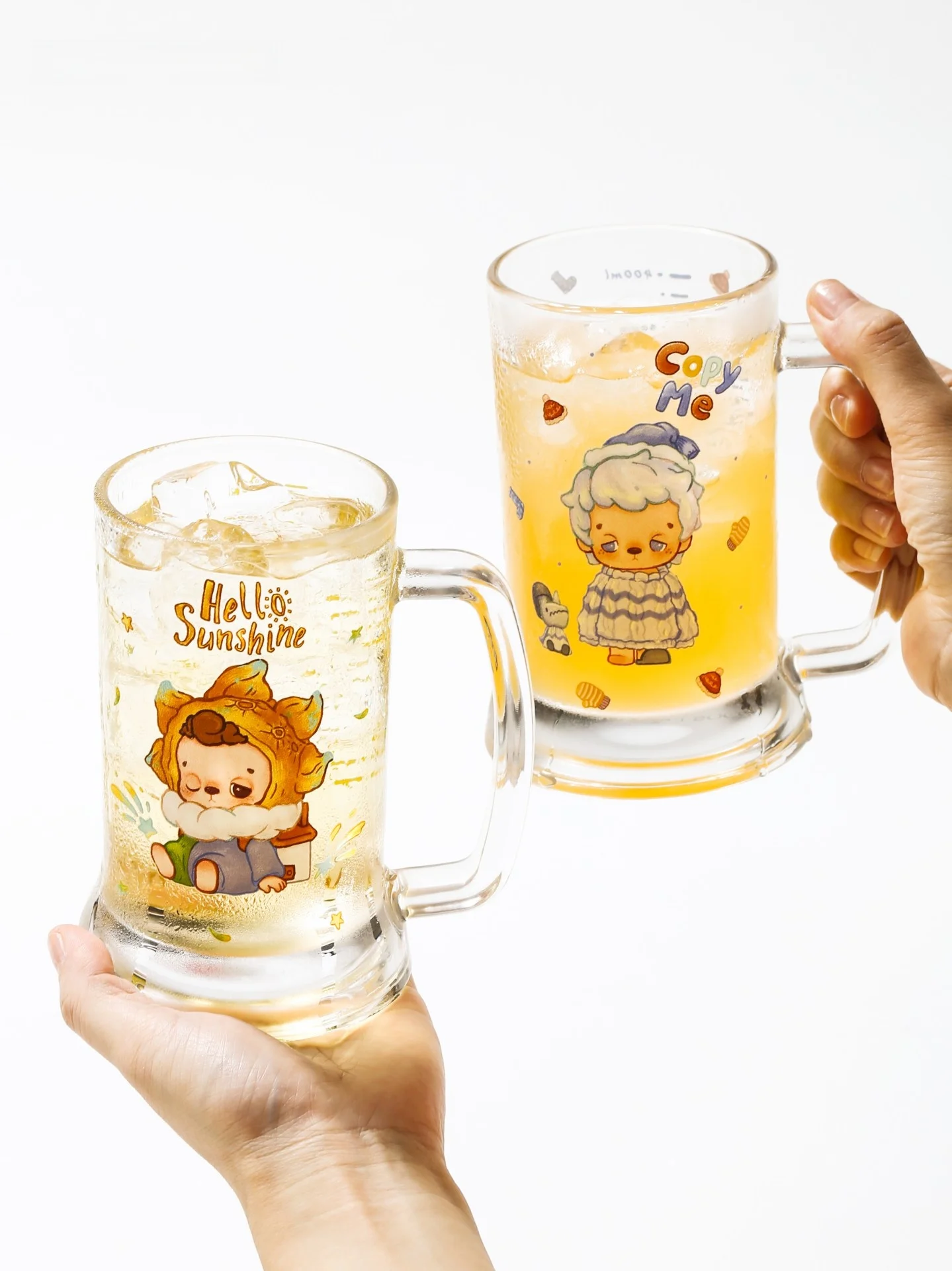 large-capacity-beer-glass-cup-couple-matching-cold-drink-glass-cup-home-use-water-glass-korean-style-cartoon-handled-glass-cup
