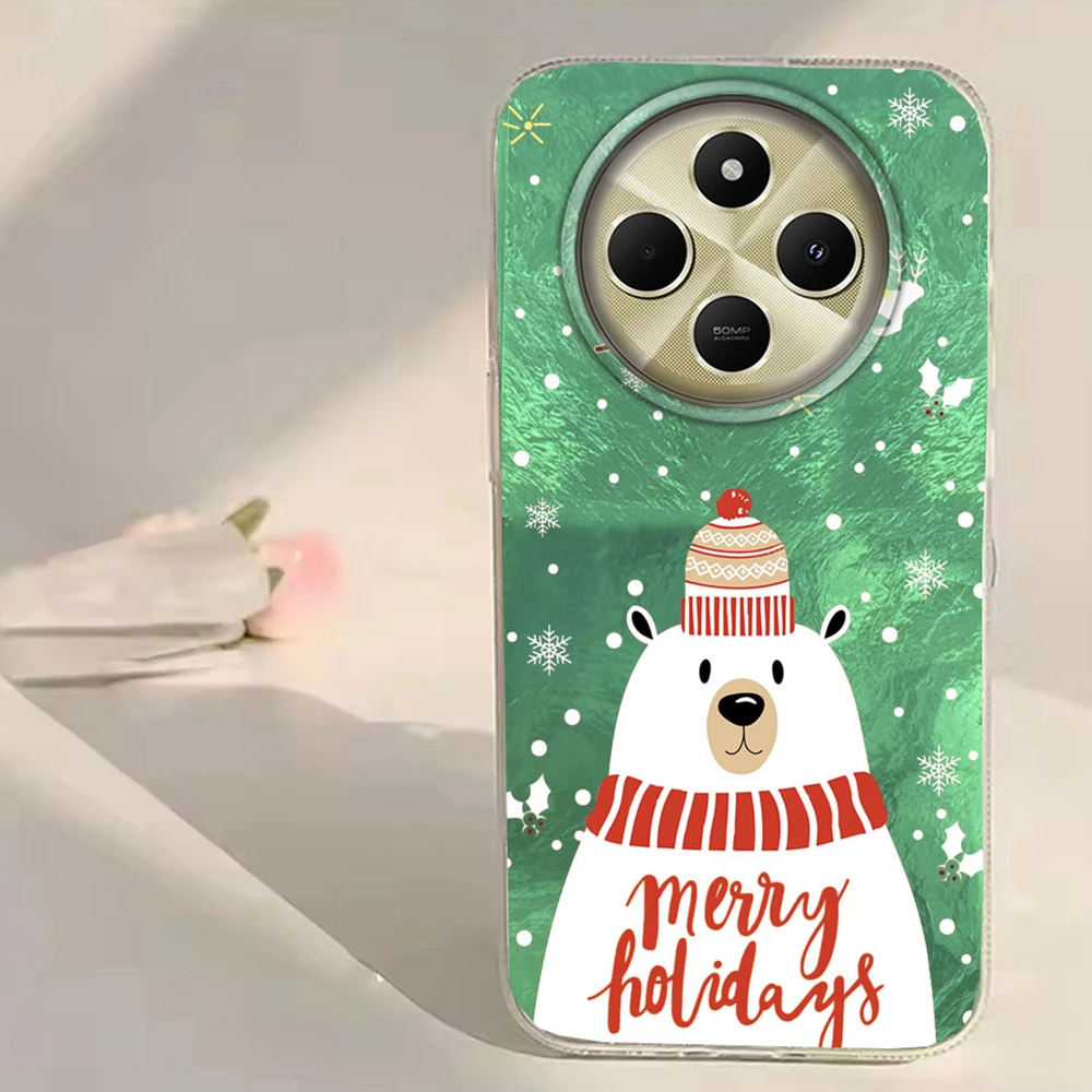 Frohe Weihnachten Santa Elch Telefon Fall Für Xiaomi Redmi Hinweis 14 13 12 11 10 11S 10S 9 Pro 15C 14C 13C A3X A1 A2 A3 A4 9C 9A Abdeckung