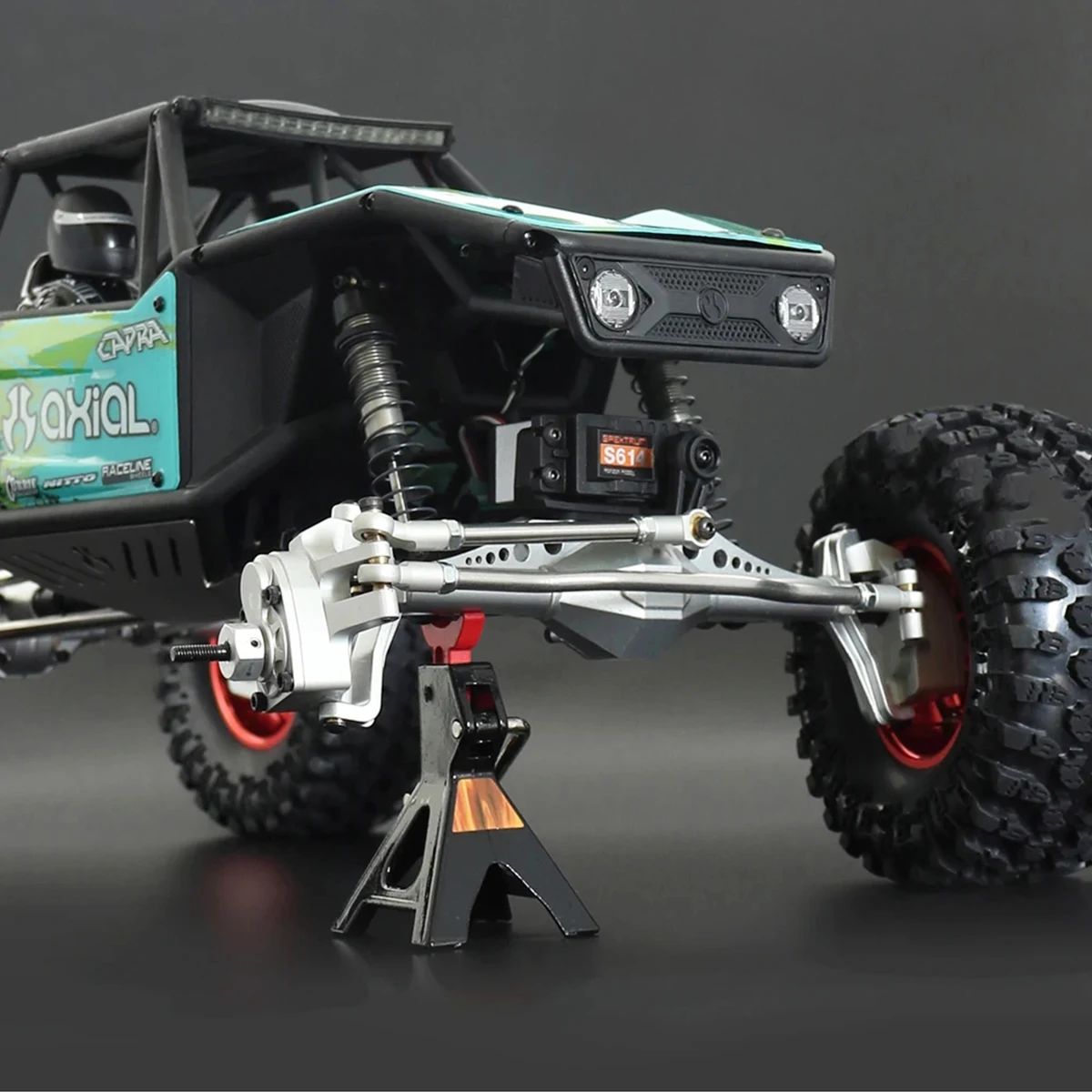 RCGOFOLLOW 1/10 metalowa przednia tylna oś portalowa do osiowego Capra 1.9 UTB AXI03004 Buggy F9 Wraith 90018 RR10 części zamienne