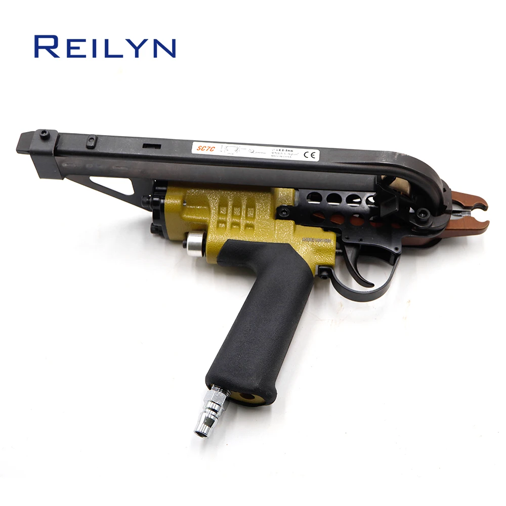 Reilyn C-Type Machine Coil Nailer SC7E  Pneumatic C Ring Air Stapler Nailer for Wood Working Furniture Roof Sheathing Tools