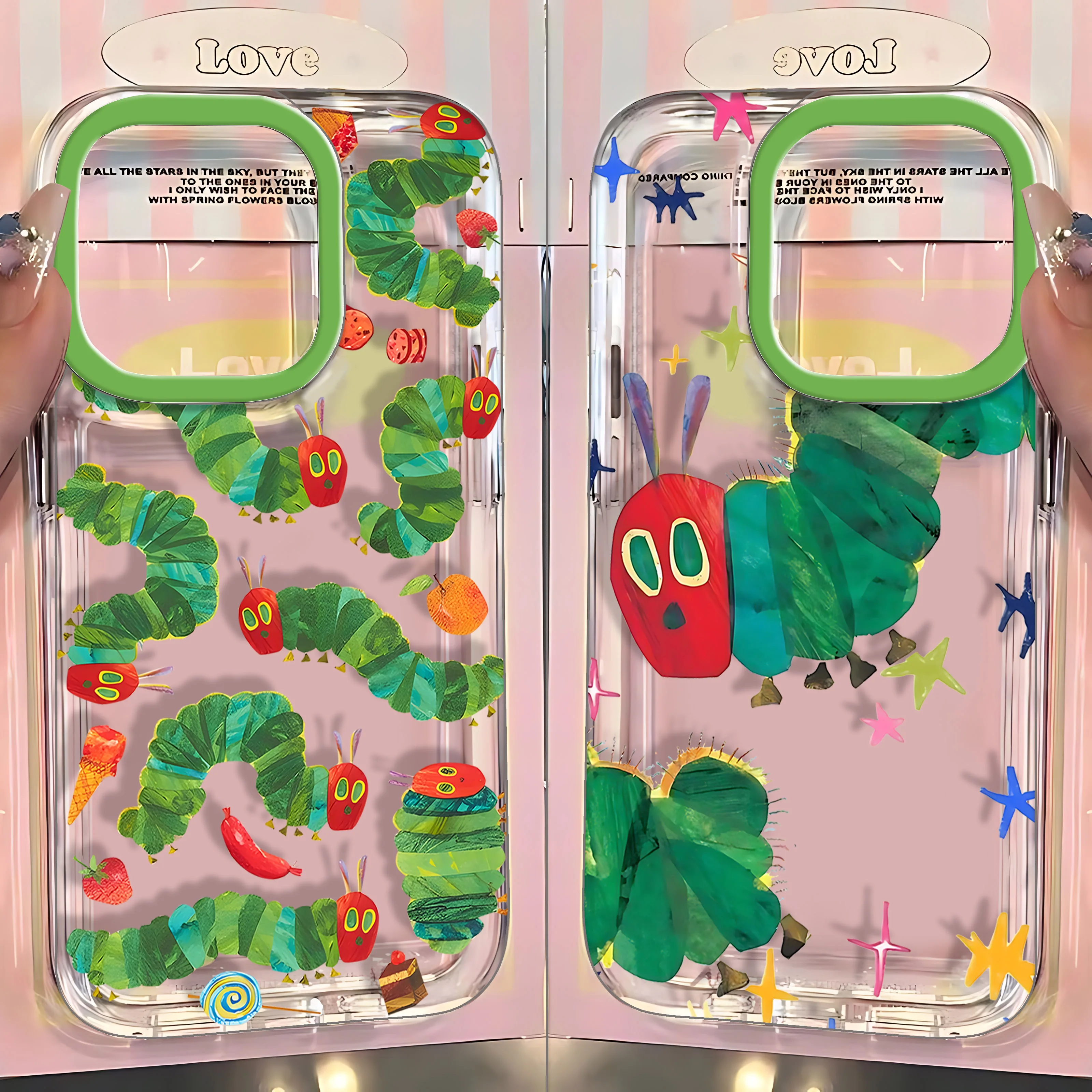 Die sehr hungrige Caterpilla-Handyhülle für iPhone 17 16 16e 15 14 13 12 11 Mini Pro Max X XR XS Max 7 8 Air Plus Transparent