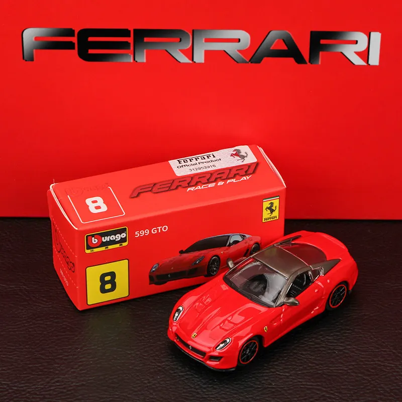 Bburago 1:64 Ferrari series Multiple models LAFerrari 488 458 ENZO F40 599 F12 car die-casting model small-scale toy collection