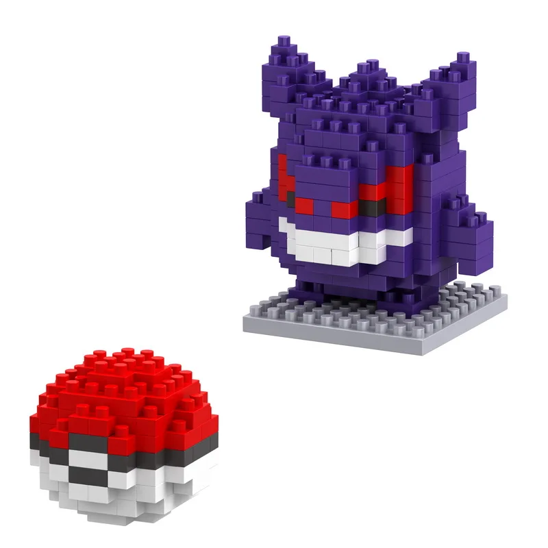 75 Stile Pokémon Bausteine Montage Anime Pikachu Glurak Schigerausche Bisasam Gengar Figuren Spielzeug für Kinder Geschenk