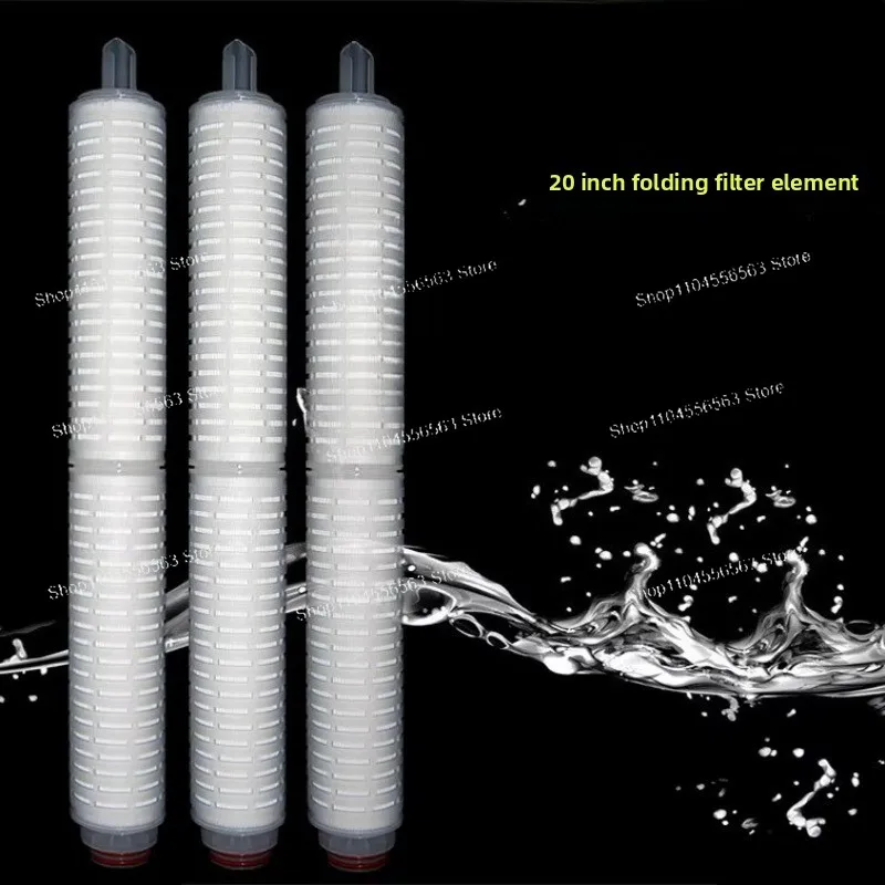 

20-дюймовые прецизионные плиссированные микропористые фильтрующие картриджи, тип 222/226, плоское прессованное исполнение, фильтрующие элементы 0,22/0,45 мкм