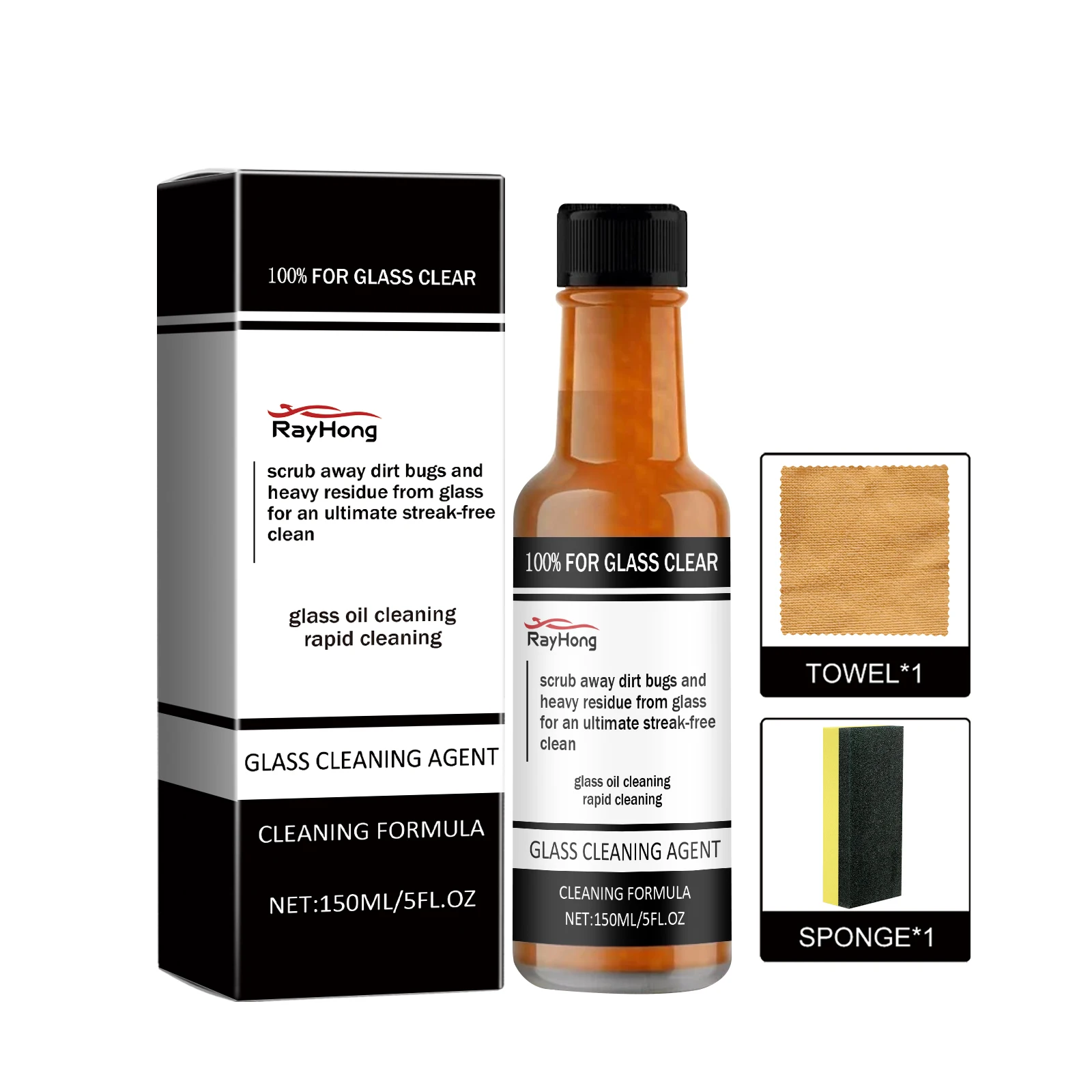 

Rayhong автомобильный очиститель стекла автомобиля переднее лобовое стекло средство для удаления масляной пленки окон автомобиля специальное средство для удаления масляной пленки 3 шт.