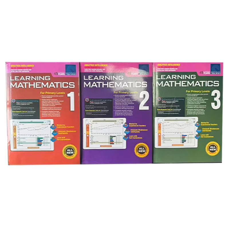 3 كتب SAP تعلم الرياضيات كتاب الصف N-k2/1-3/4-6 الأطفال تعلم كتب الرياضيات سنغافورة المدرسة الابتدائية الرياضيات الكتاب المدرسي