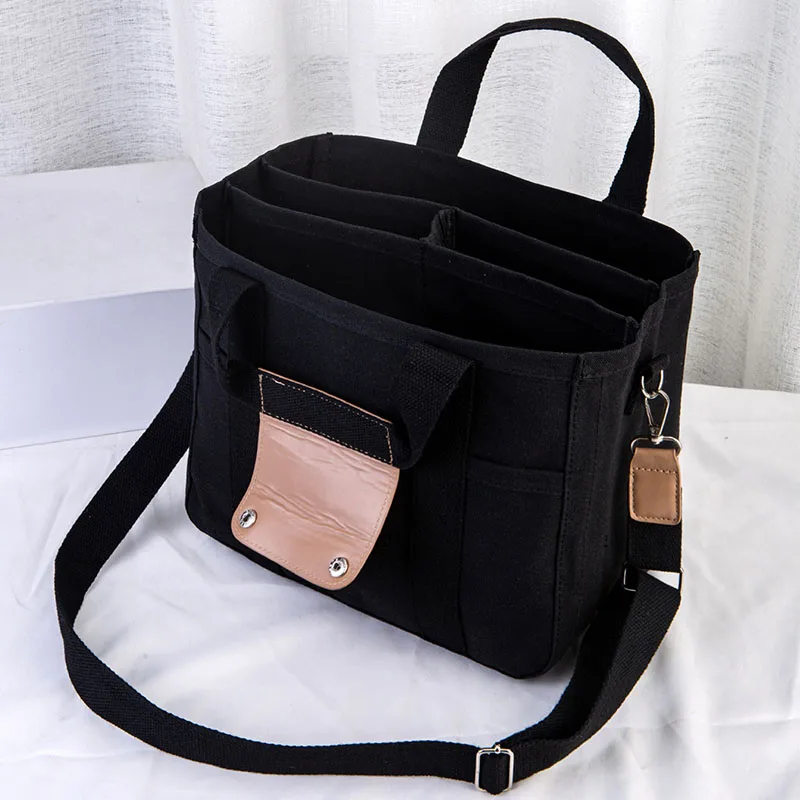 Handbag New Style Fashionable Casual Multi-Compartment Canvas Large Capacity Shoulder Bag
