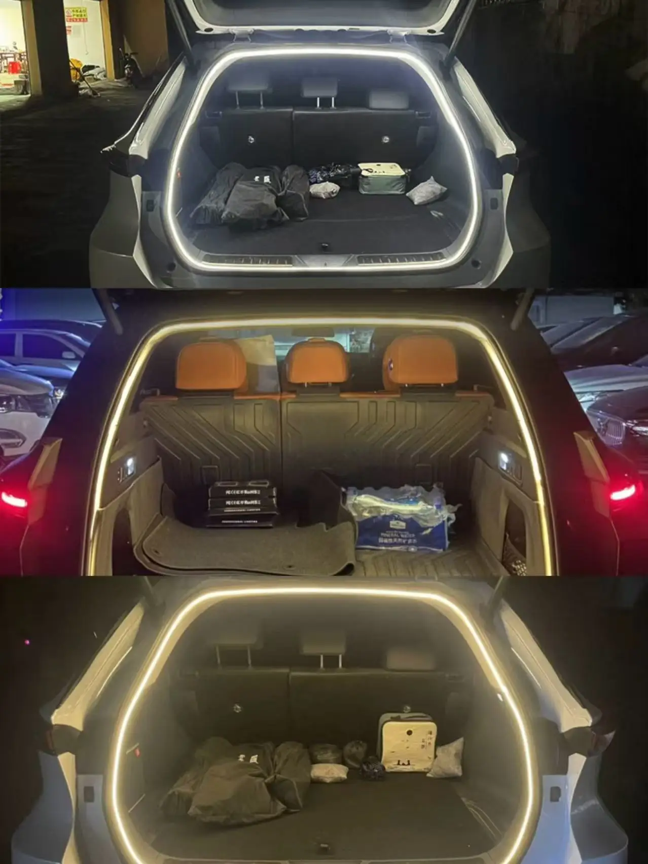 FÜR HYUNDAI IONIQ 5 5N 2021-2025 Kofferraumbeleuchtung Modifikationslicht Ambientebeleuchtung Weiß Warmweiß LED-Lichtleiste für den hinteren Kofferraum