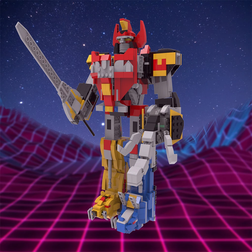 Moc mecha transformando robô blocos de construção kit power megazord deformação figura ação tijolo modelo diy criança brinquedos melhor presente