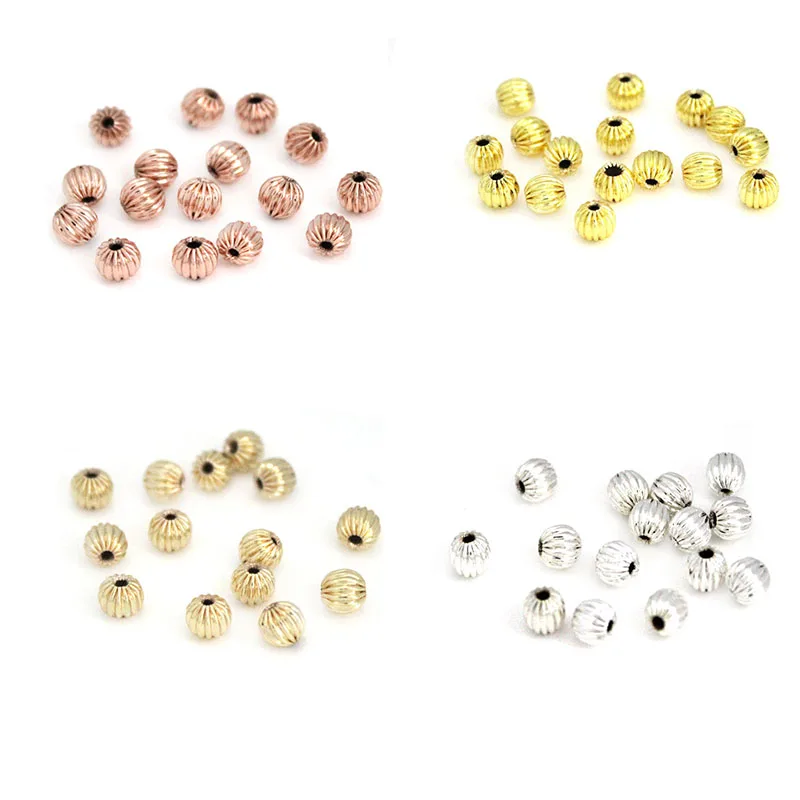 

20-50Pcs/Packs Stainless Steel Round Ball Metal Beads Accessories Loose Spacer Small Hole Bead DIY Wholesale for Jewelry Making