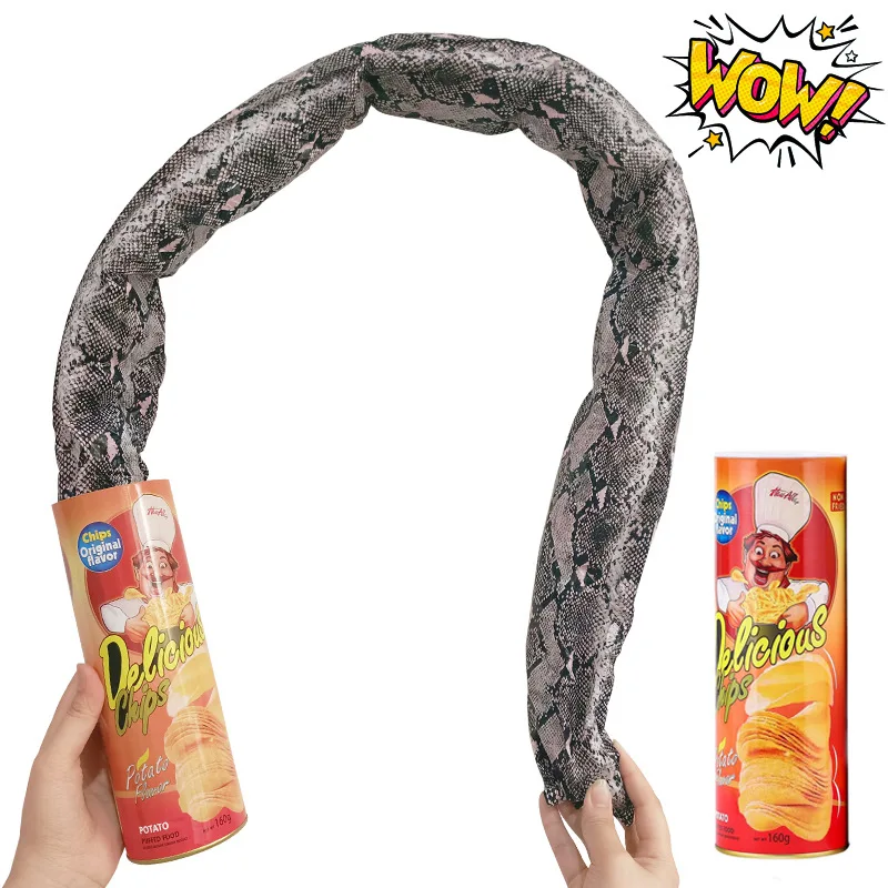 

April Fool's Day Spoof Magic Potato Chips Snake Prank Simulated Spring Snake Student Toy Party Prank Gifts