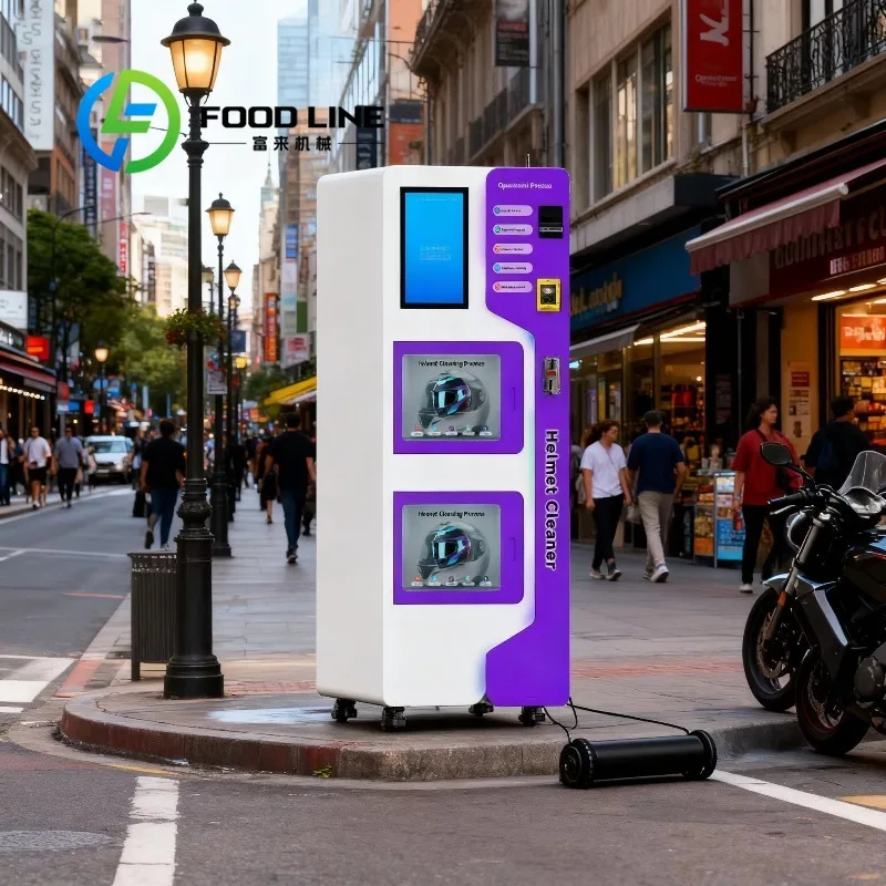 Portable Helmet Cleaning Machine Movable Wheel Design Flexible Placement For Garage Community Service Station And Temporary Use