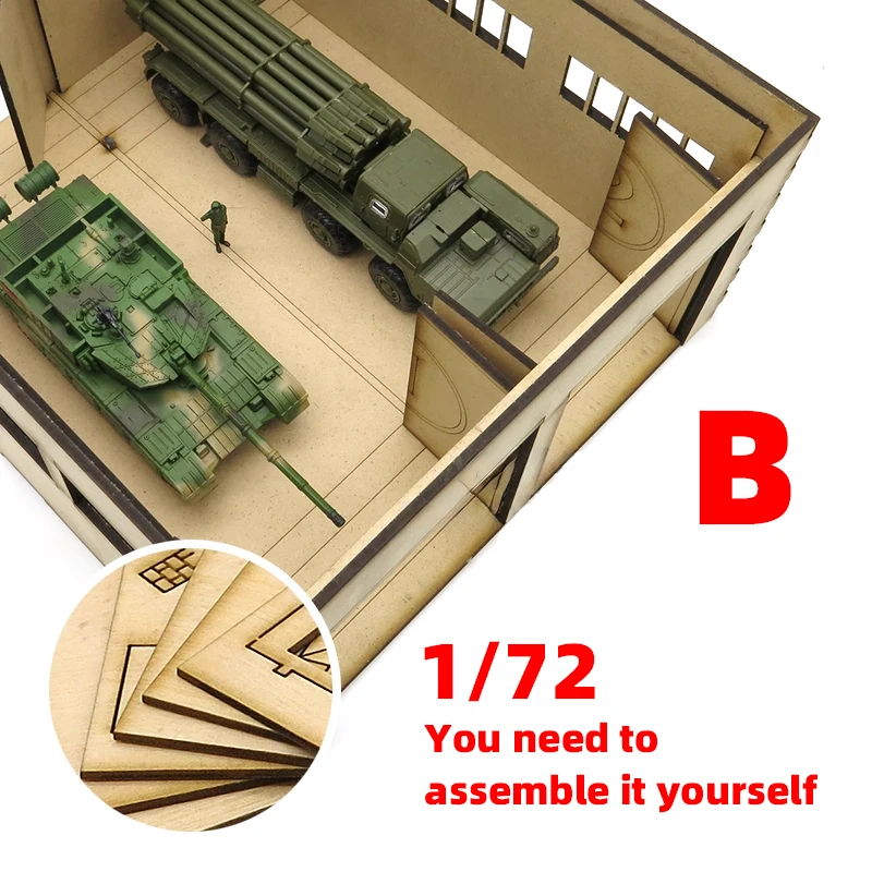 Architektonisches Modell zum Zusammenbauen, Sandtisch, Lagerhaus, Lagerraum, Getreidespeicher, Scheune, Diorama, Maßstabsgetreues Modellbauset 1/72 – Detail 3