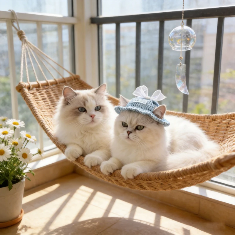 

Customizable Crochet Pet Headwear, Handmade Knitted Mini Bucket Hat for Cats & Small Dogs, Personalized Name Adjustable Bow Hat,