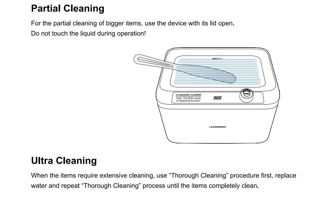 900ml Ultrasonic Cleaner Portable Cleaning Washing Machine 60W Lave-Dishes Ultrasound Bath Sonic Home Appliance 220V EU Plug
