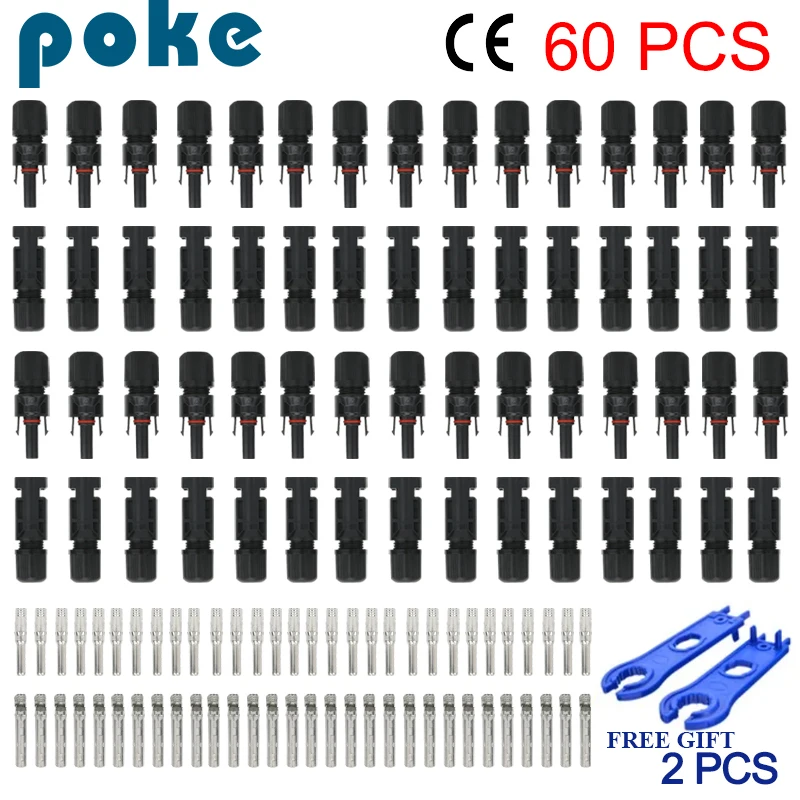10/20/100pcs Solar Connectors 1000V 30ASolar Panel Branch PV Connectors Photovoltaic Connect solar MC4