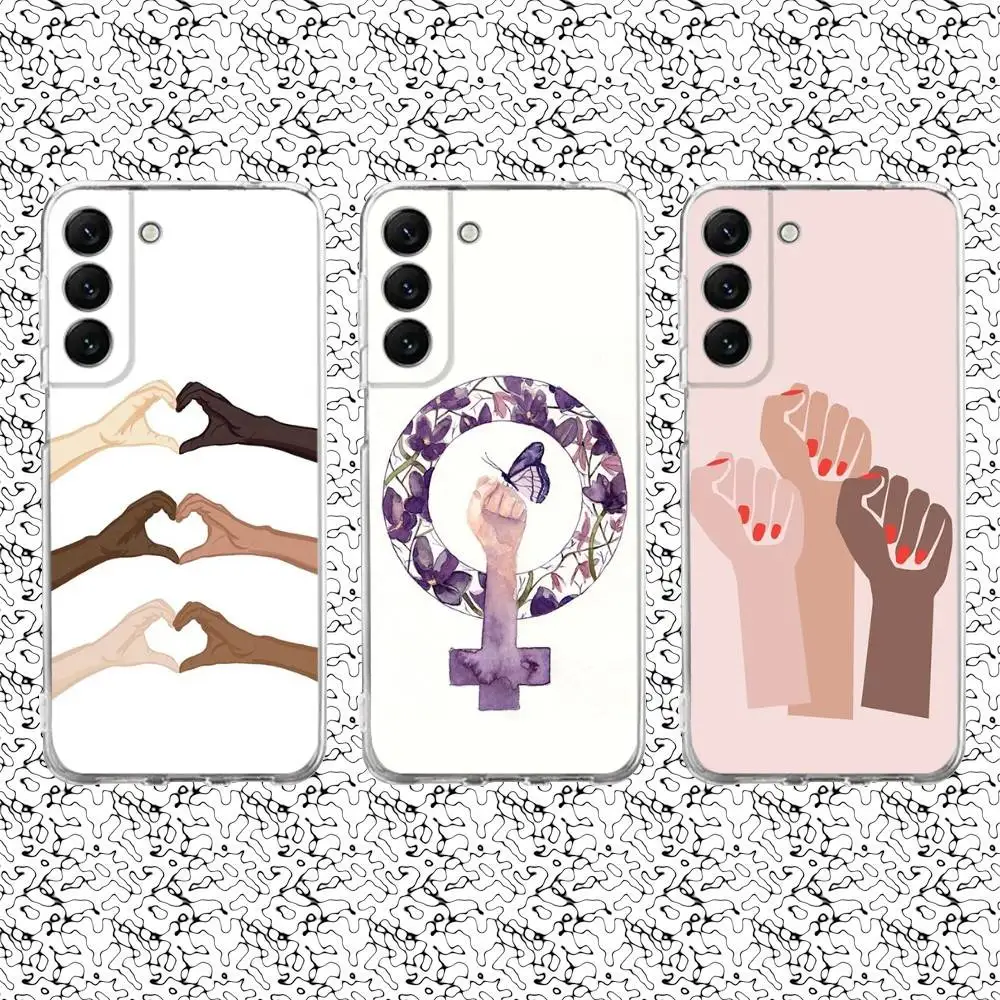 

Feminist Feminism Aesthetics Phone Case For Samsung S24,30,21,22,23,20 FE,lite,PIus,Ultra,5G,Note,9,10 Transparent Cover