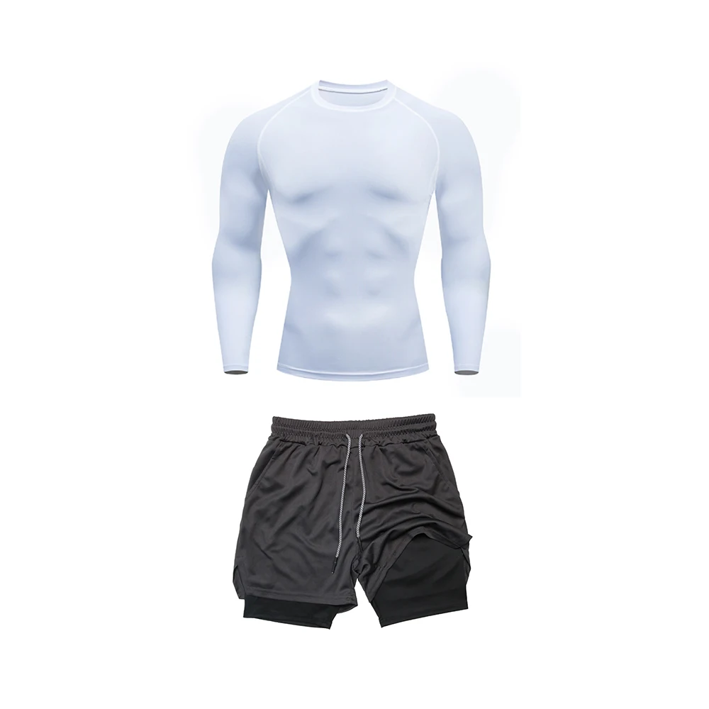 

2024 New Fashion Long sleeved shorts 2-in-1 Cycling sets Quick drying Summer Shorts Biking Suit Clothes Cycling Wear Equipment