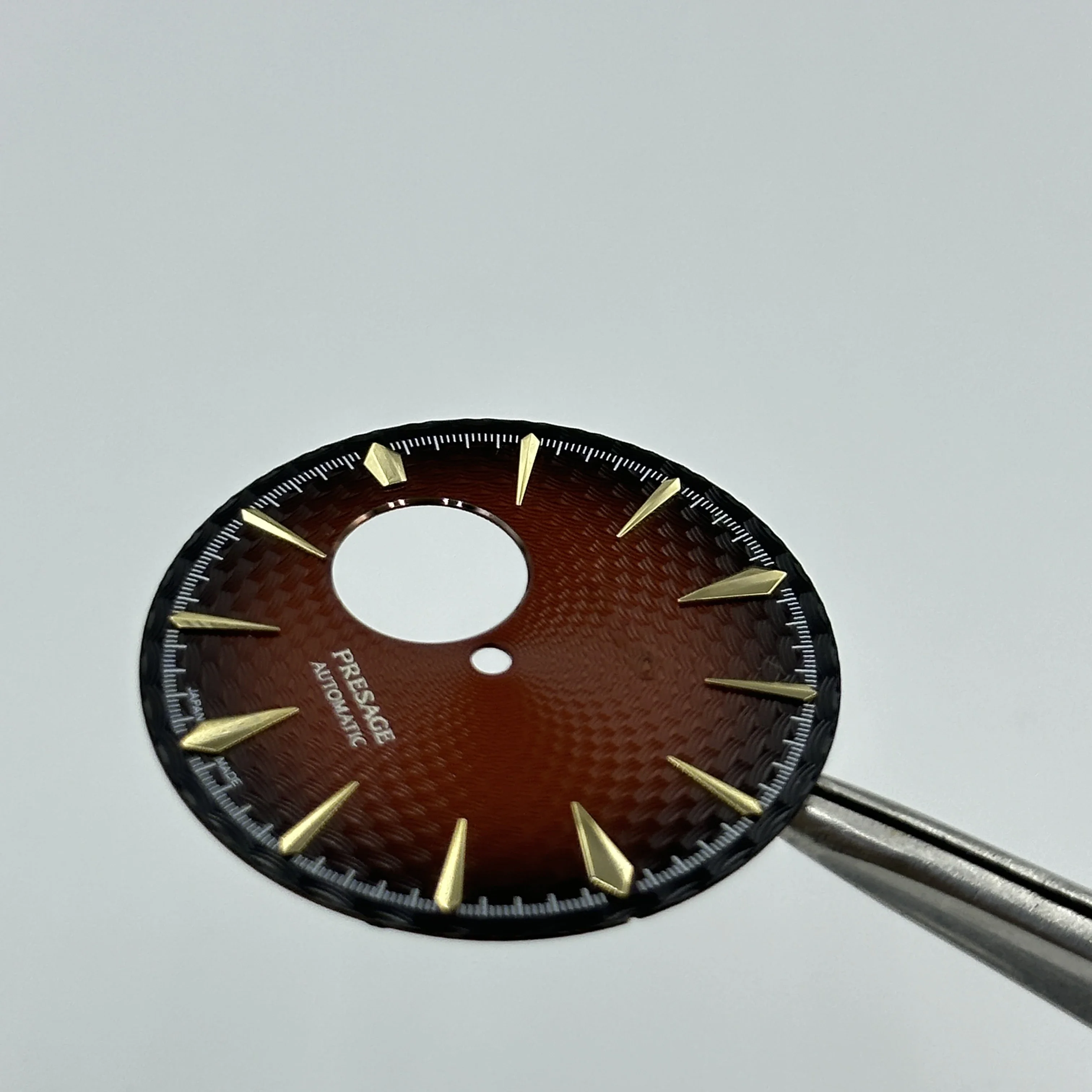 كوكتيل شعاعي مقياس السمك الملمس الفضة الذهب مخلب ساعة الطلب مناسبة لحركة NH38 الأصلي وزارة الدفاع التبعي #3