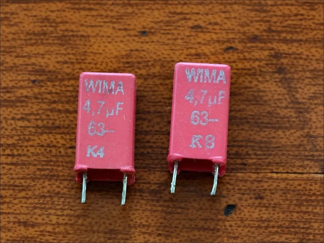for WIMA MKS2 Audio Capacitor,475 50V 4.7UF 63V 4U7,5mm Lead Spacing,Used Pulled from Germany  20pcs