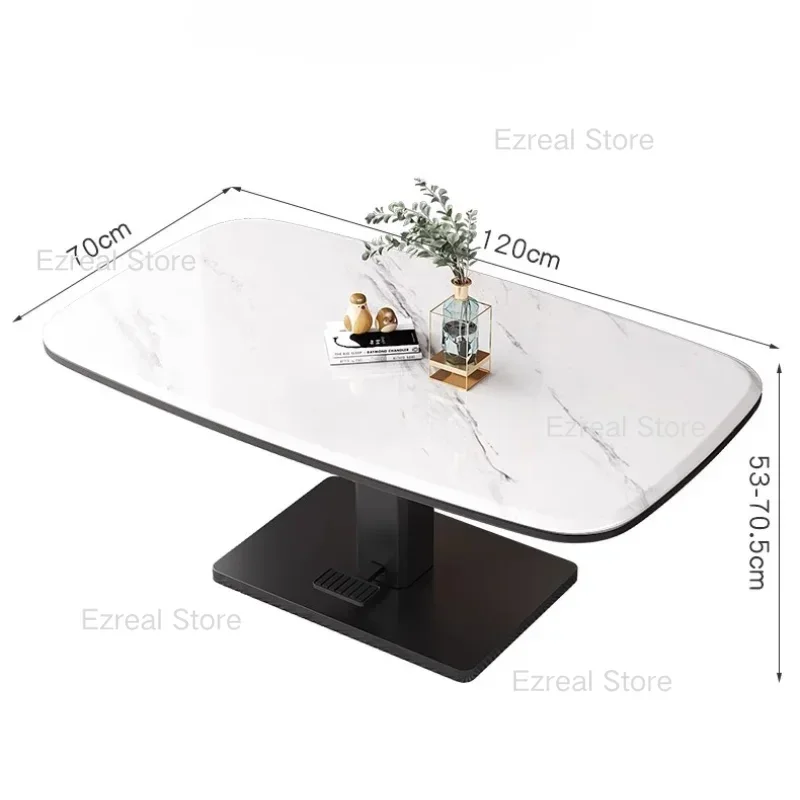 Lift Up Dining Center Coffee Tables Living Room Marble Service Modern Coffee Table Nordic Sofa Mesa Table Basse Home Furniture