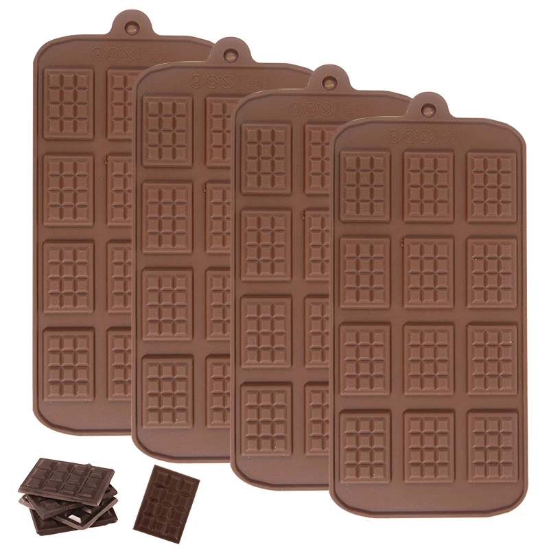 9/12-Cavity Chocolate Silicone Mold Fondant Patisserie Candy Bar Mould Cube Cake Biscuits Decoration Kitchen Baking Accessories