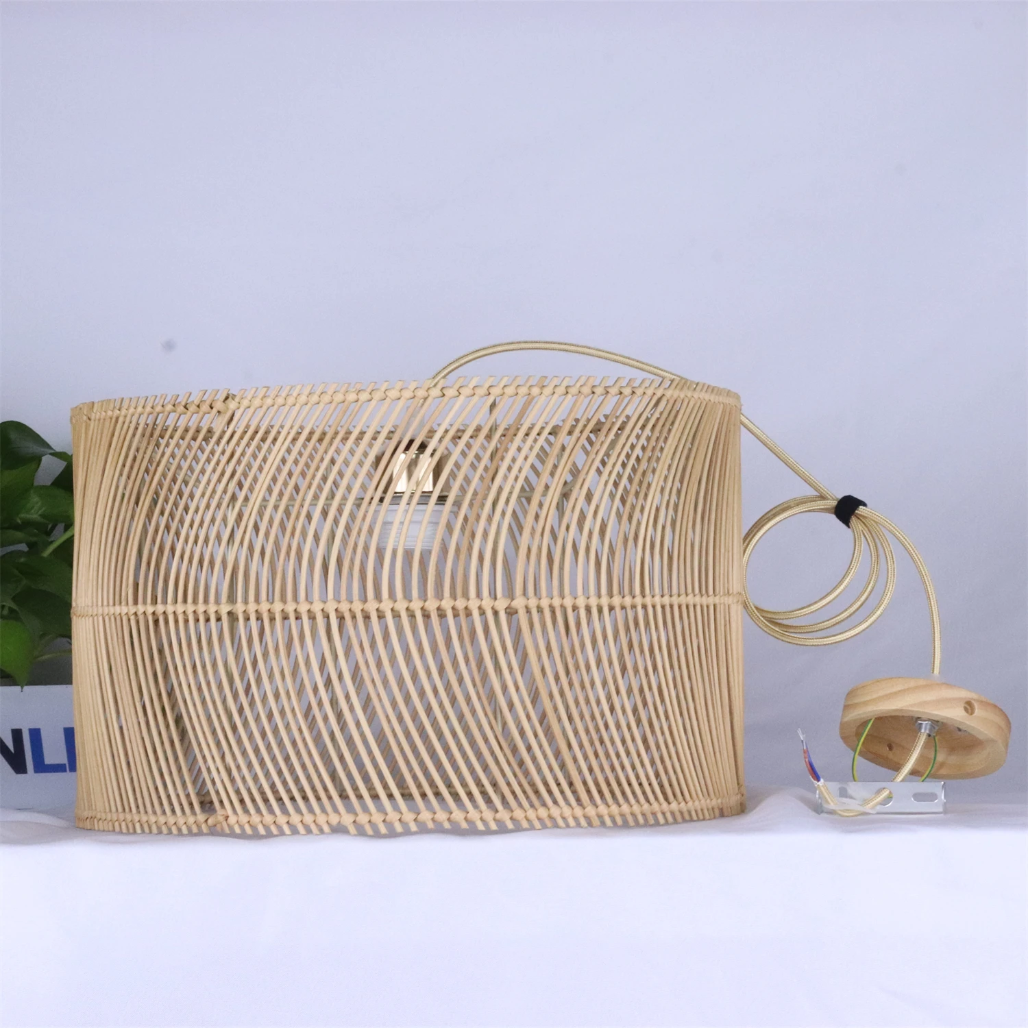 JOYINLED Rattan Pendant Lamp Shade E27 Ceiling Light Chandelier Home Teahouse Dining Room Cafe Hallway Hanging Lighting Fixture