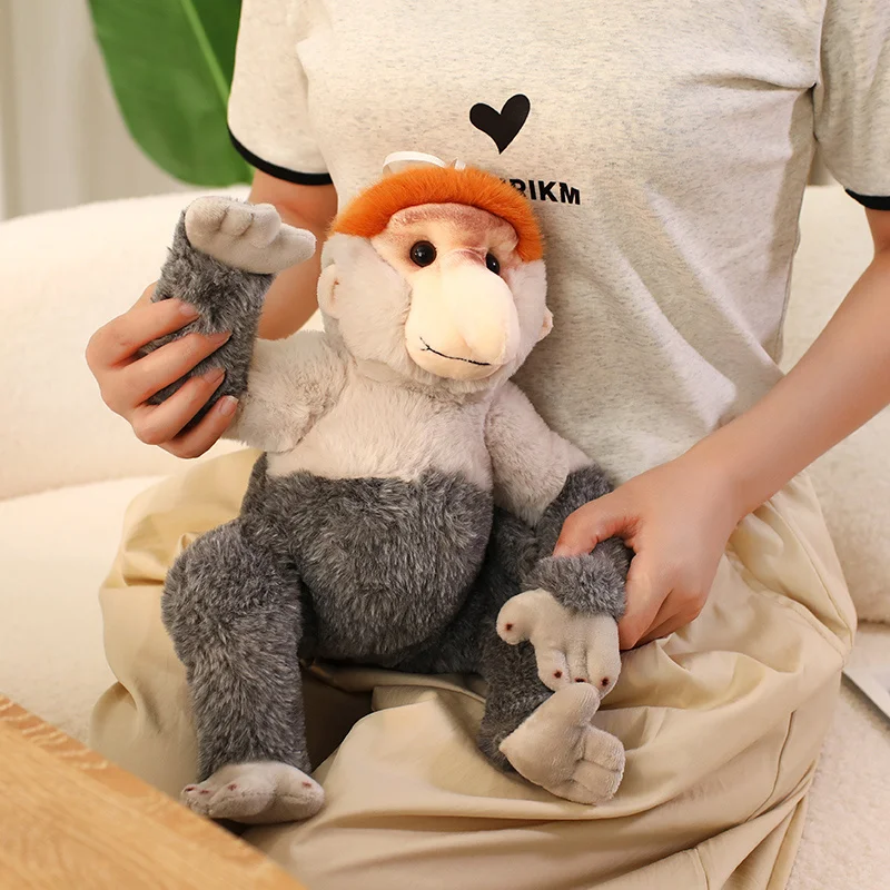 Kawaii Proboscis Scimmia Animali Giocattoli di peluche Bambole morbide Cuscino Cartone animato creativo Regali di compleanno per bambini di alta qualità