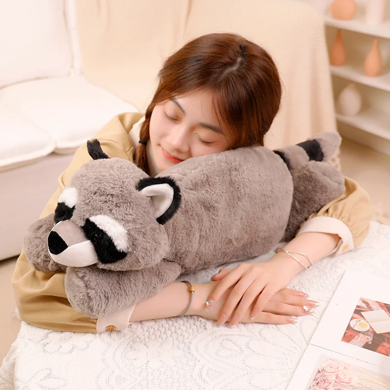 

45-65cm Lovely Sloth Raccoon Plush Toy Stuffed Animal Soft Crocodile Pillow Cushion Plush Appease Toys For Birthday Gift Decor