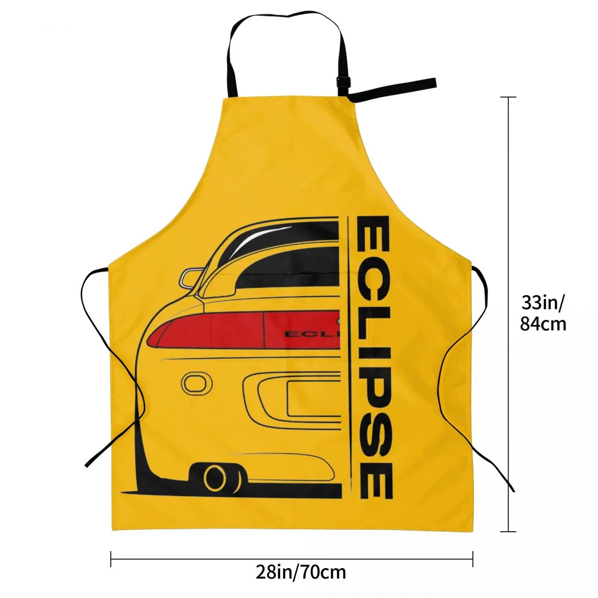 Eclipse 2G DSM Red Aprons Chef Cooking Baking Tablier Sleeveless Bib Kitchen Cleaning Pinafore for Women Men Painting