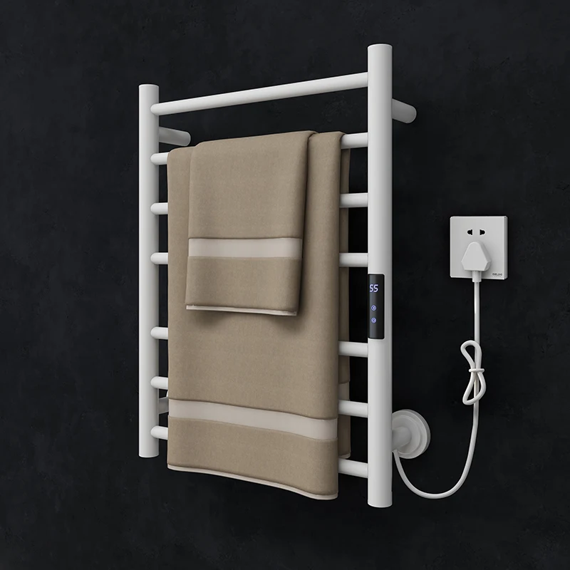 Toilet towel rack, electric heating, household perforated carbon fiber intelligent drying and drying towel rack