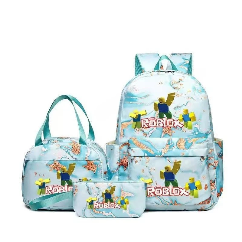 حقيبة ظهر مقاومة للماء من Hot Game ROBLOX مكونة من ثلاث قطع حقيبة ظهر مطبوعة برسوم كارتونية هدية عيد ميلاد للأولاد والبنات #2