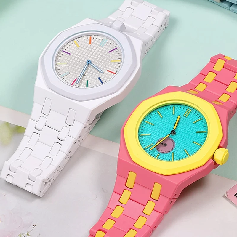 Biomaterials Ceramic Case+Strap For Swatch X AP Royal Pop Pocket Watch Changer To Wristwatch Integrated Modification Kit Set