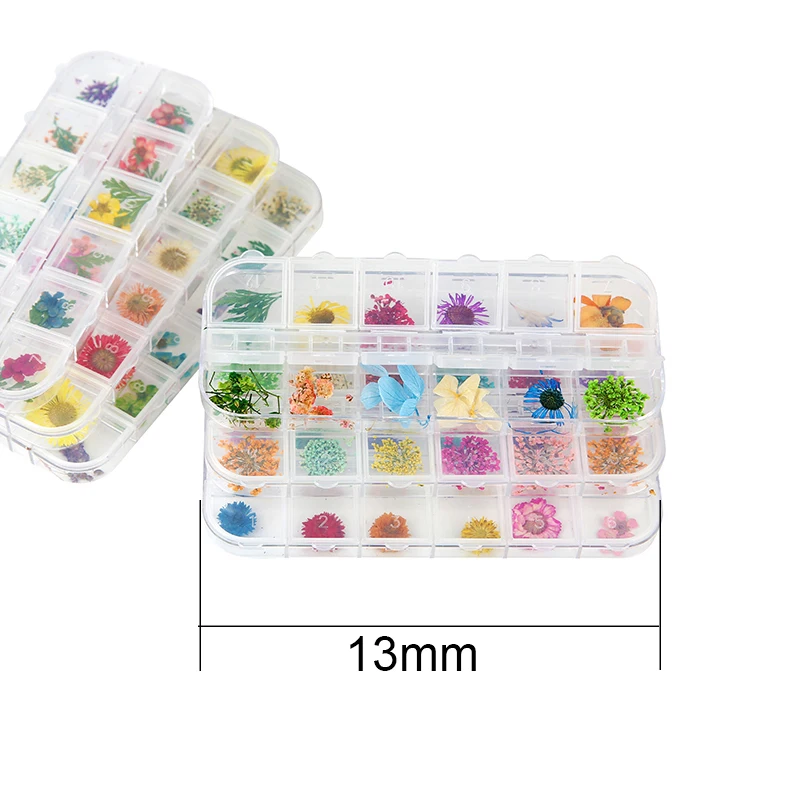 1 صندوق زهرة مجففة حقيقية لمسمار الراتنج لوازم حشوات ورقة سكرابوكينغ الديكور الحرف اليدوية النتائج Diy بها بنفسك صنع المجوهرات #2