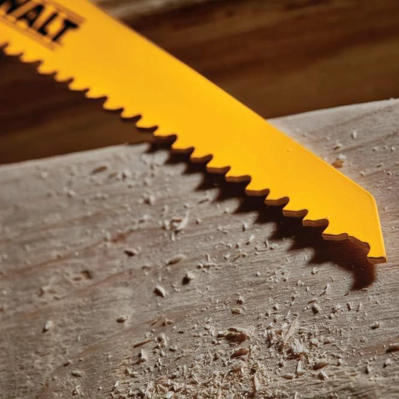 DEWALT DW4802 Reciprocating Saw Blades 6-Inch Wood Cutting Bi-Metal Taper Back 5-Pack Tool Accessories