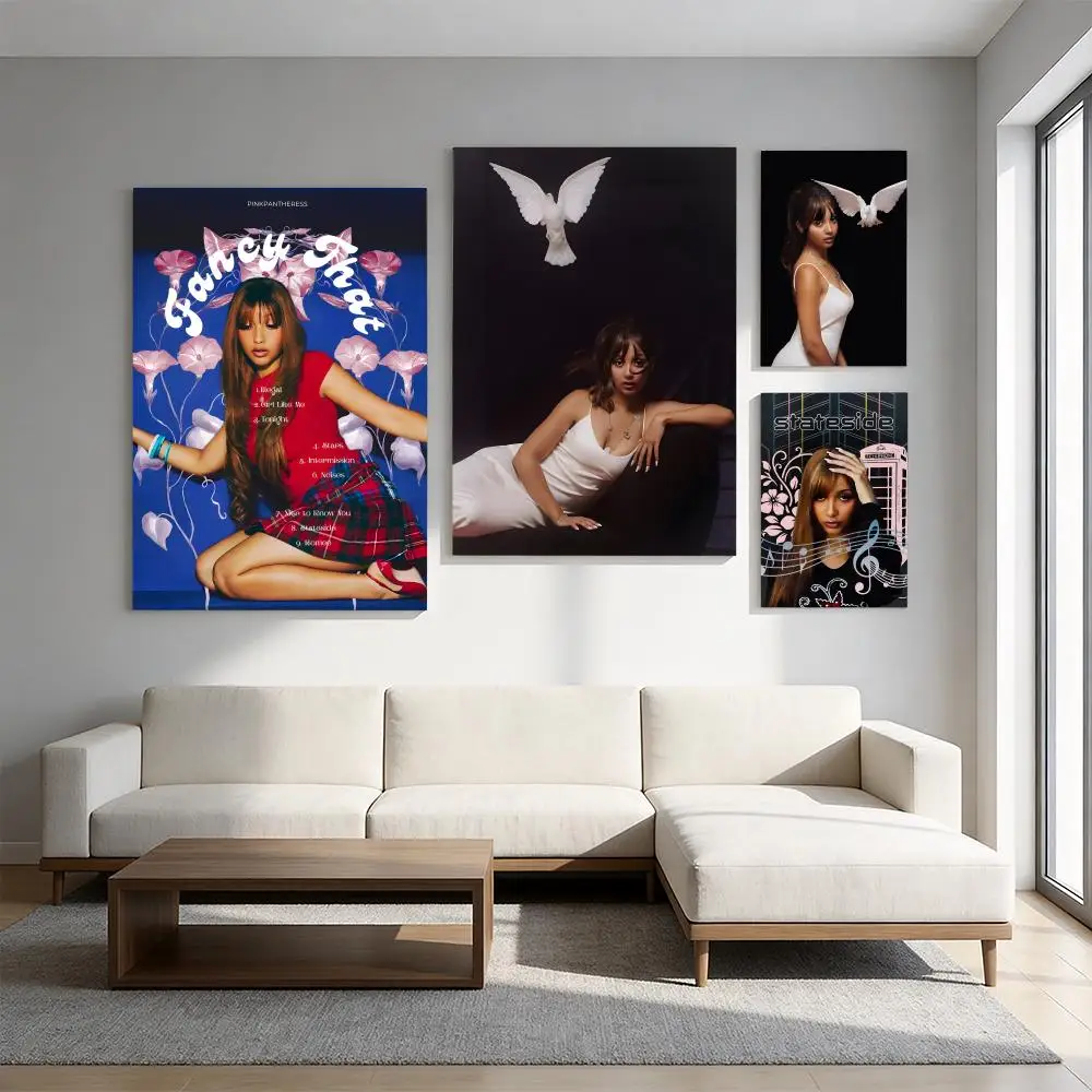 Singer Pink Pantheress Poster Premium HD Self-Adhesive Wall Decor – Peel & Stick, Residue-Free