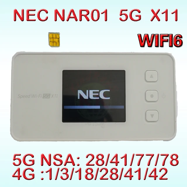 unlocked NEC NAR01 Speed WiFi 5G X11 Portable WiFi6 5G Router mifi 4g lte  with sim card slot band 28 2.7gbps 4000mAh - AliExpress