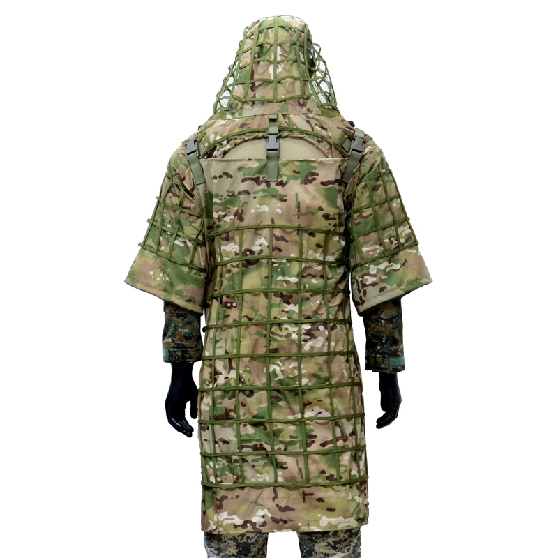 

Ghillie Suit Fundation Ghillie Suit Cape Tactical Sniper Coat Viper Hoods Camouflage Clothes For Airsoft Paintball, Ripstop