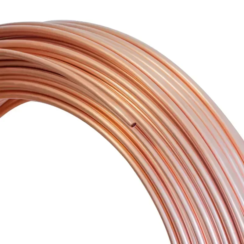 Soft Coil T2 Red Copper Tube Air Conditioning Refrigeration Capillary Wire Pipe 2mm-22mm Diameter for HVAC Systems
