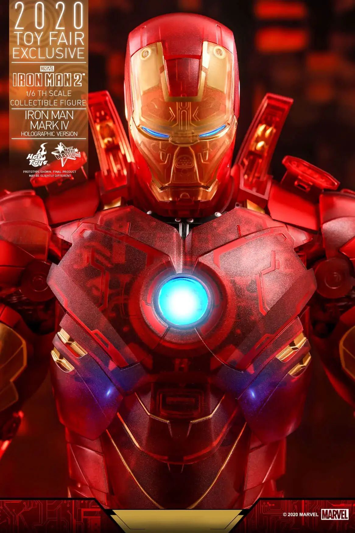 

【MT】Hot Toys MMS568 Marvel "Iron Man 2" Iron Man Mark 4 (holographic Image Version) 1: 6 Proportion Treasure Puppet Can Move