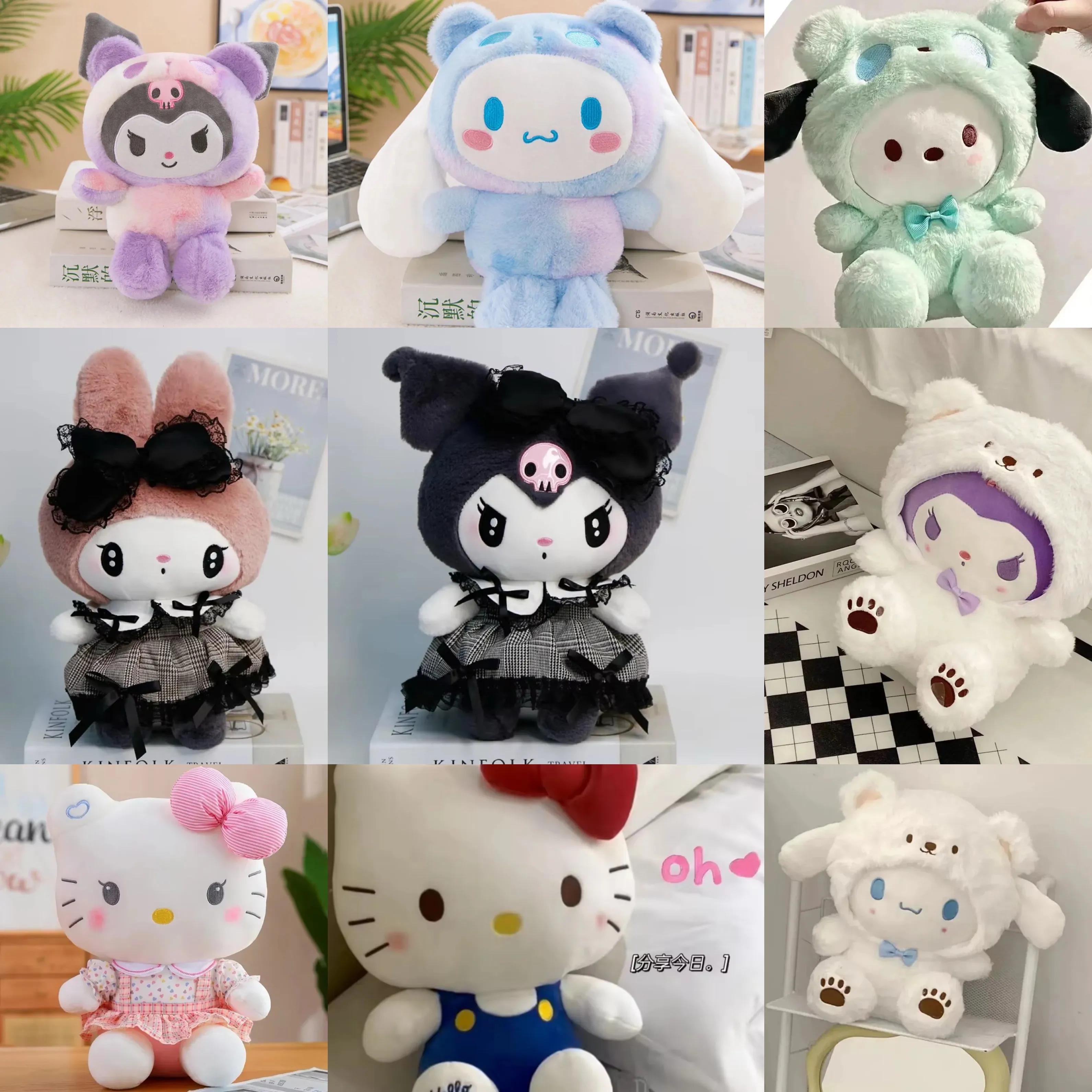 25Cm Sanrio Kawaii Cinnamoroll Hond Knuffels Kussen Knuffeldier Comfort Zachte Poppen Kinderen Verjaardagscadeautjes Cartoon Anime Speelgoed