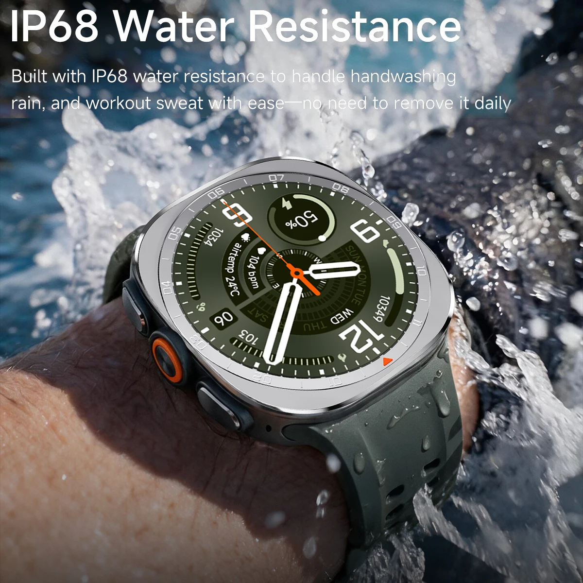 VWAR Smart Watch Ultra2 Wireless Charging IP68 Waterproof Sport Smartwatch For Men Compass Bluetooth Calling Smart Watch 47mm