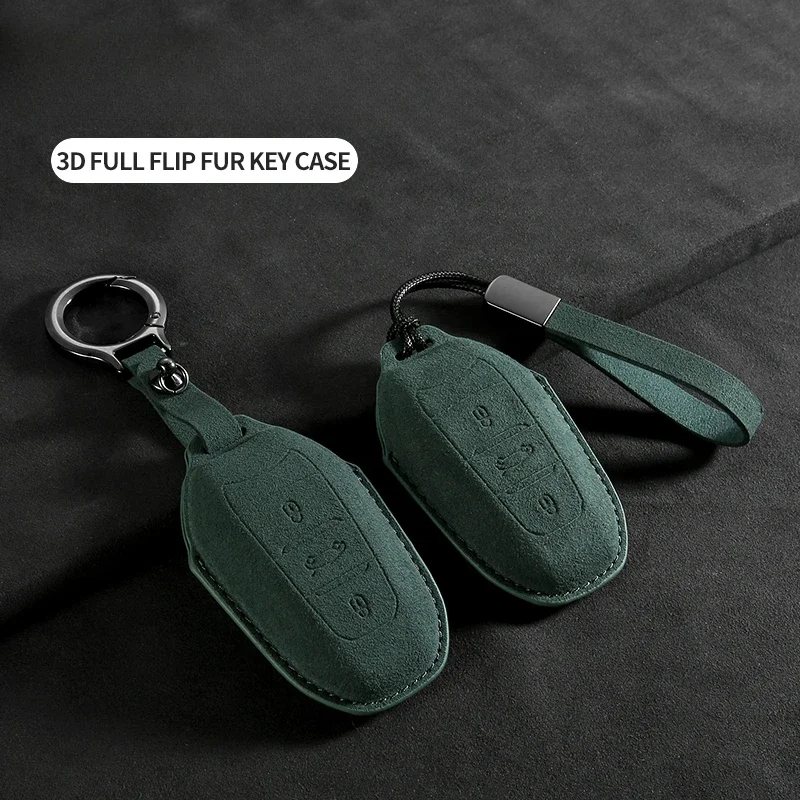 

Car Key Case For Peugeot 2008 3008 4008 5008 308 408 508 Citroen C1 C2 C4 C6 C3-XR Suede Car Keychain For Peugeot