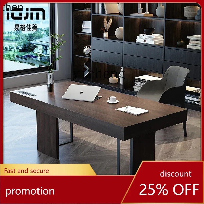 

HXL desk light luxury modern living room large study home solid wood office writing desk high sense