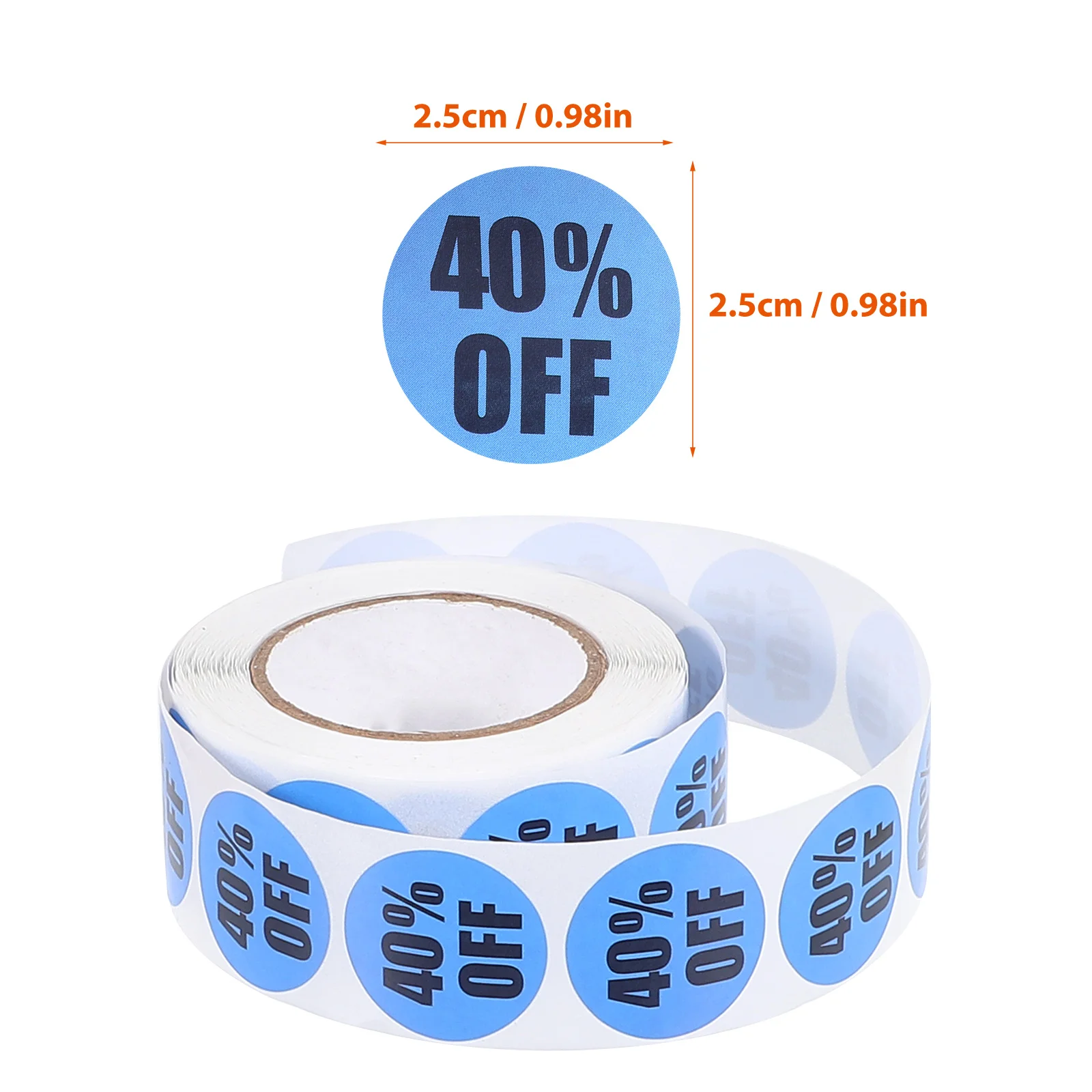 6 Rolls Labels Half off Stickers Sale Price Discount Circle Percent Decals for Small Business