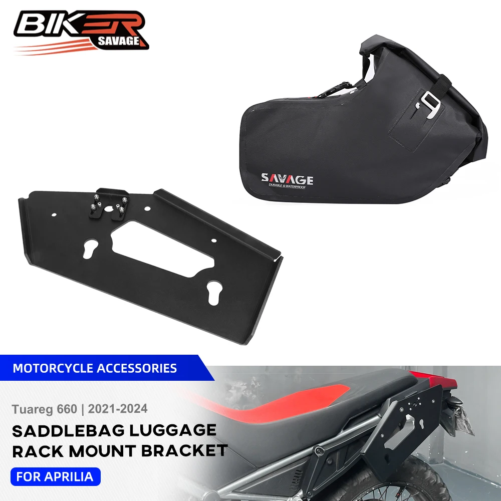 2024 Tuareg 660 Side Bag Storage Pannier Luggage Rack For Aprilia Tuareg 660 2021 Motorcycle Waterproof Saddlebag Bracket Holder