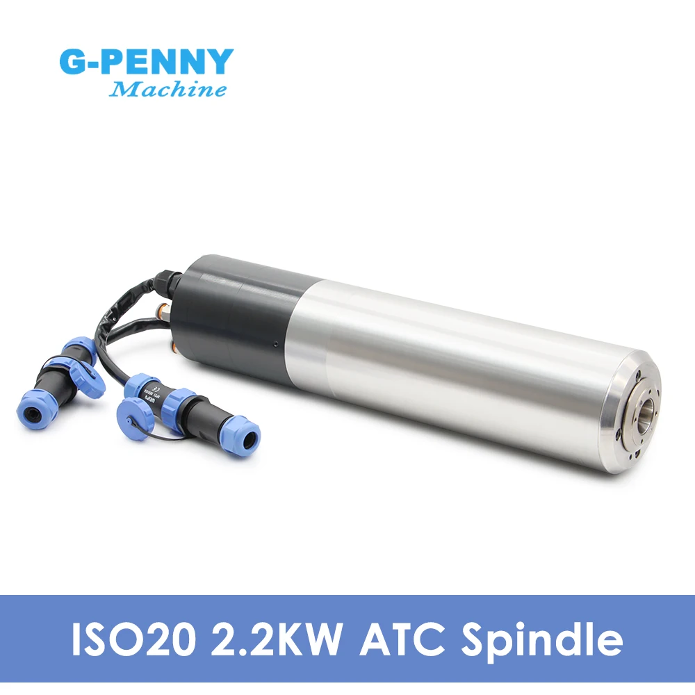 G-Penny 2.2kw Water Cooled Spindle ATC Auto Tool Change Spindle Motor 110v/220v/380v 24000rpm 400/800Hz 4 Pole IS020-15°