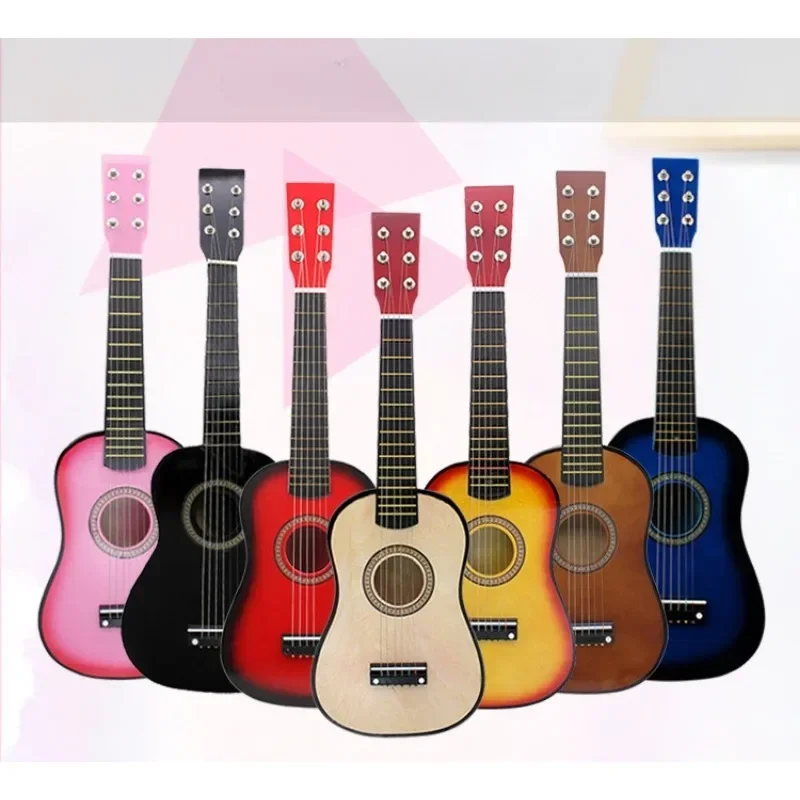 Mini  23 Inch 6 String Beginner Instrument ,Small Acoustic Guitar in Multiple Colors Classical Acoustic Ukulele